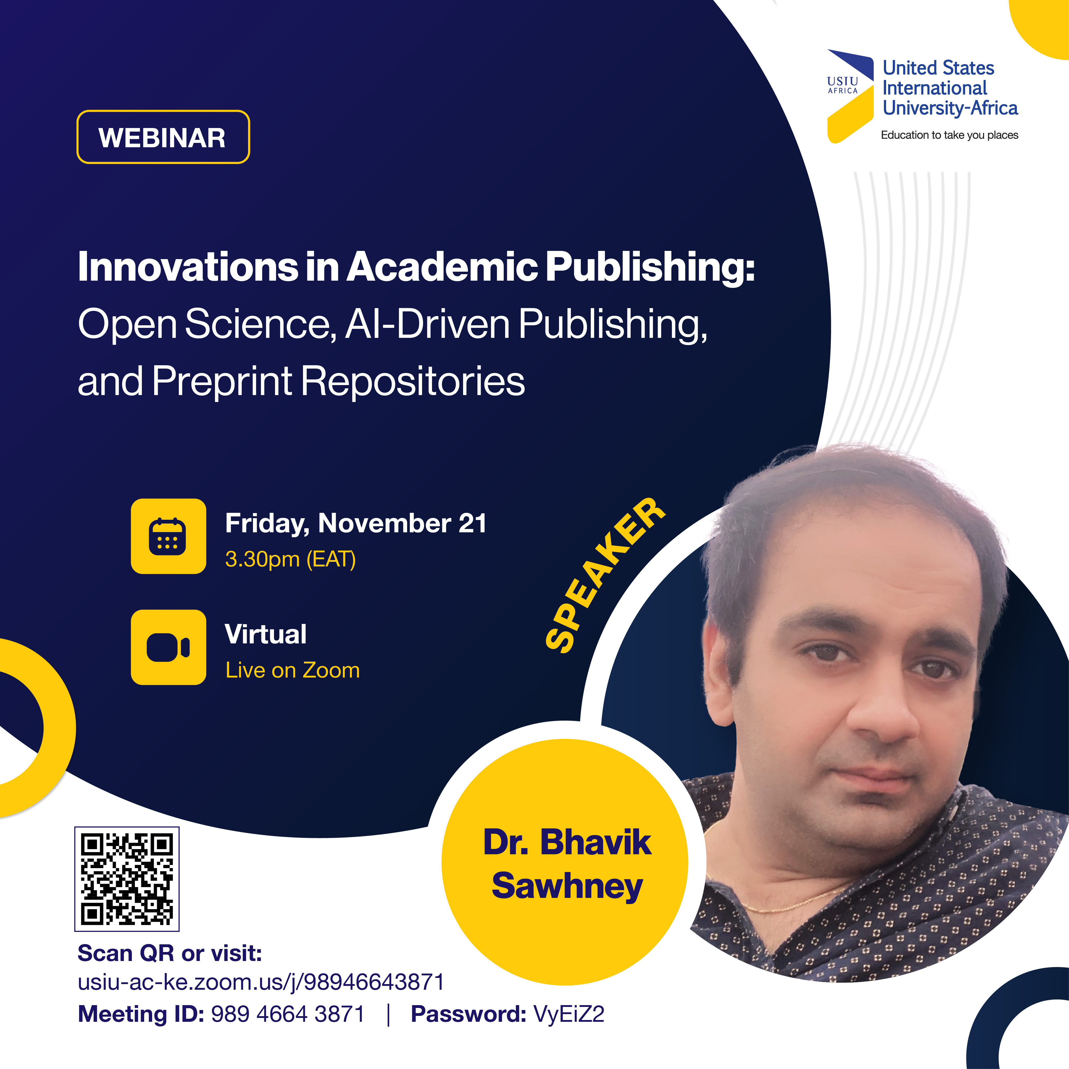 The Library hosts a webinar on Innovations in Academic Publishing: Open Science, AI-Driven Publishing, and Preprint Repositories