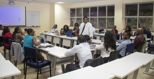 Dr. Kaluyu guest lectures on emerging trends in globalization
