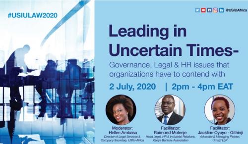 Leading in Uncertain Times - Governance, Legal & HR issues that organizations have to contend with