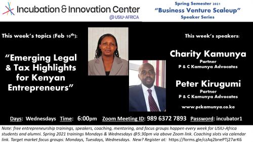 The Incubation and Innovation Centre to host guest speaker series throughout the Spring semester