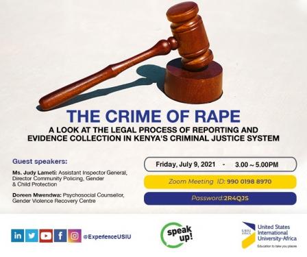 The Crime of Rape: The Legal process of Reporting and Evidence Collection in Kenyas Criminal Justice System