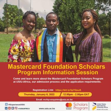 Mastercard Foundation Scholars Program Information session