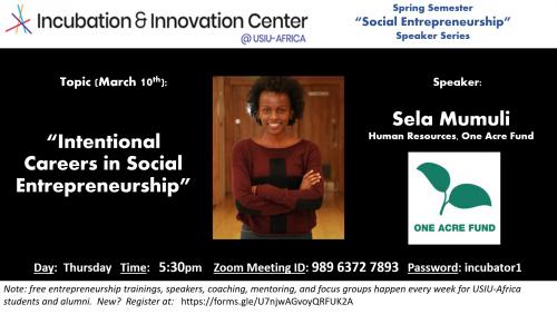 I2C-Intentional Careers in Social Entrepreneurship
