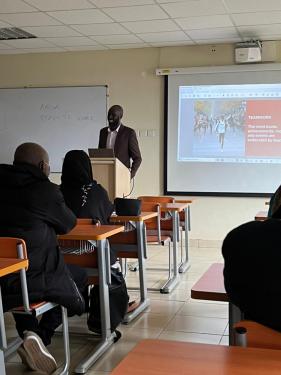 Senior Experience Class get a motivational talk from William Nanjero, Manager- Sol Generation