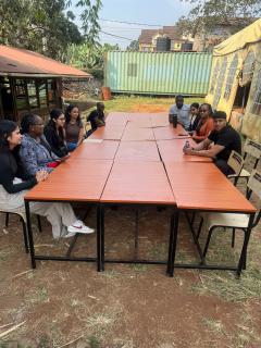 Community service: Six students visit the Kids to Kids Foundation to transform their learning space