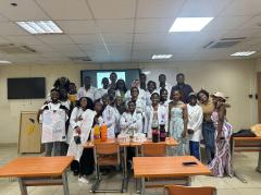 The final year Bachelor of Pharmacy Class performs their last experiment