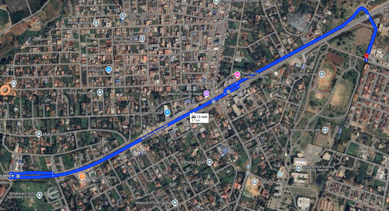 5Km Race Map