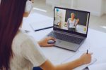 USIU Africa student attending a virtual class - accredited online degree program